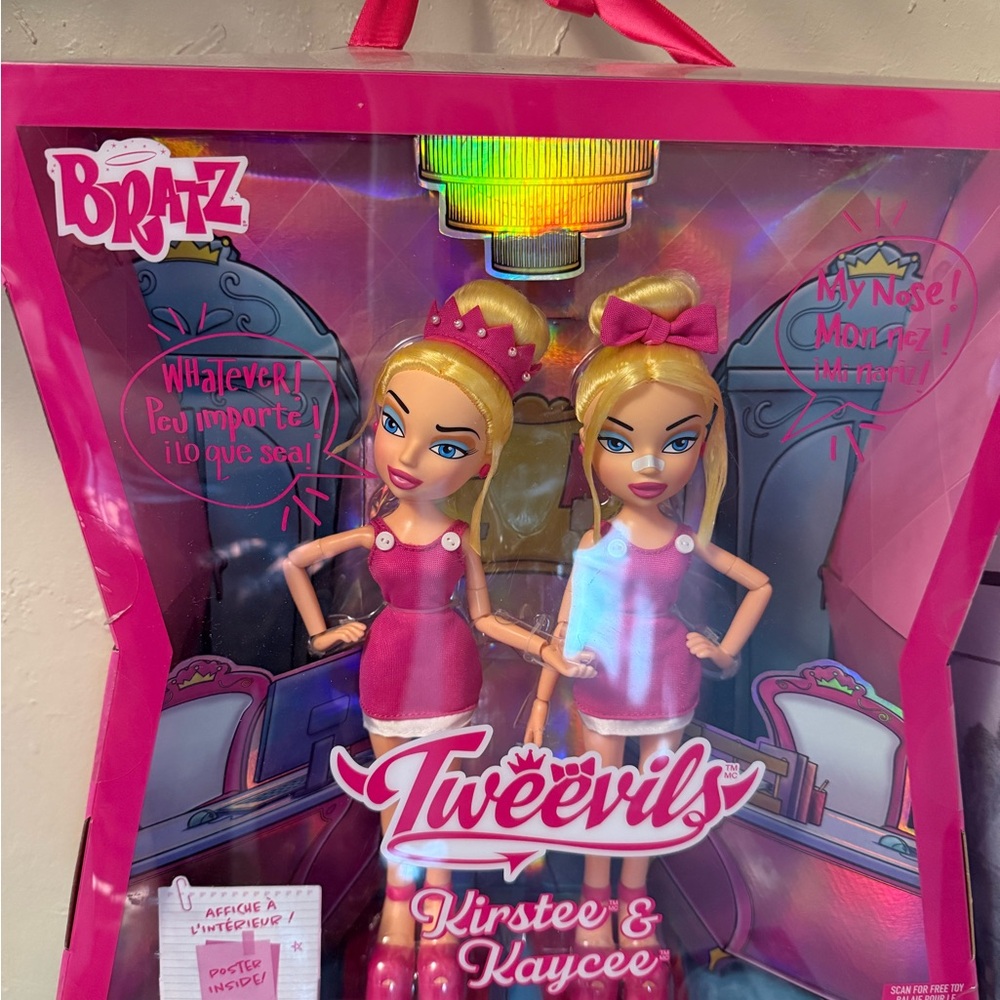 Pink and Yellow Dolls with Accessories
